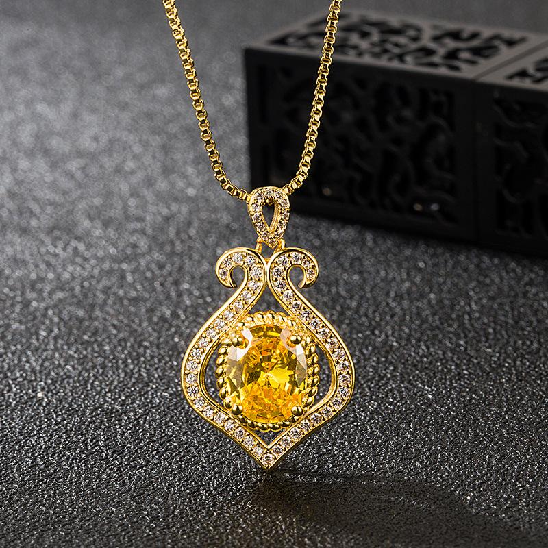 Sace Gems Women Necklace Pendant Copper Alloy Zircon Fashion Christmas Gift