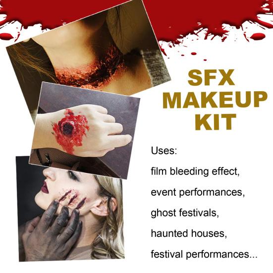 30 г 20 мл/60 мл Косметика для Хэллоуина Простая в использовании Безопасная Удобная Креативная Театральная Эффектная Косметика Набор Для Макияжа На Хэллоуин Sfx