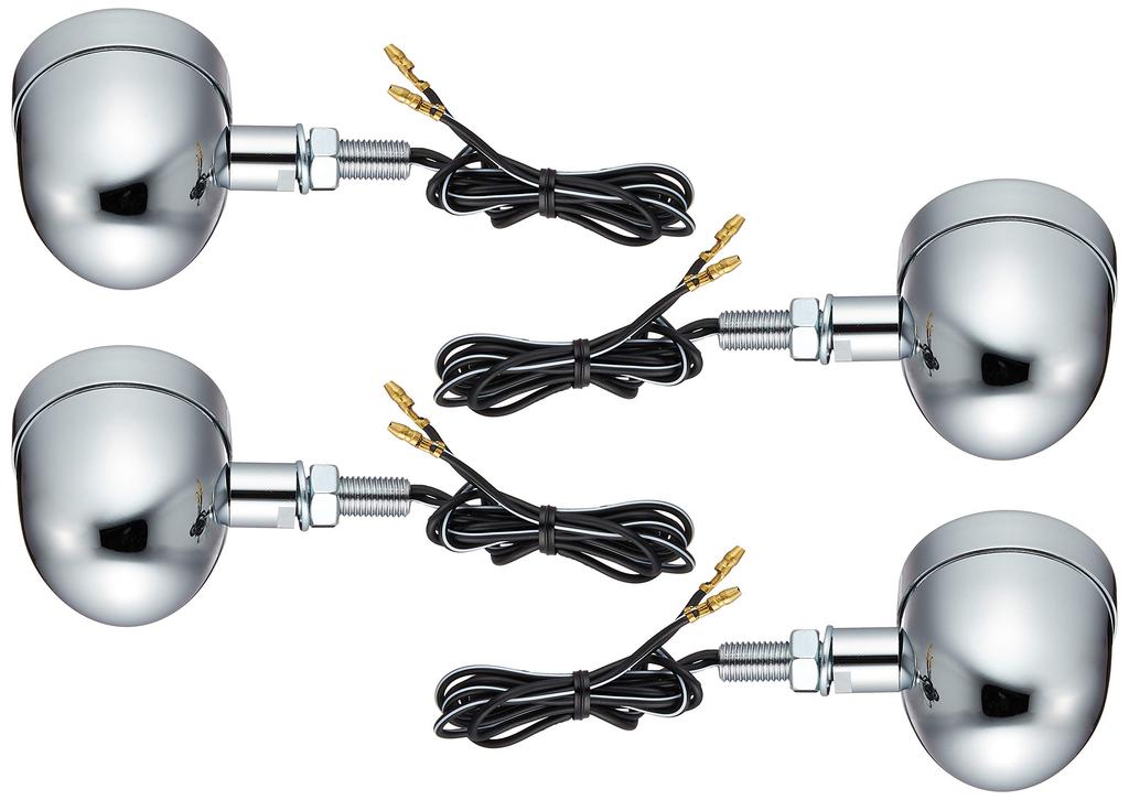 Комплект поворотников KITACO Bread Mini Jazz (все модели) Хром/Оранжевый 830-0900140B