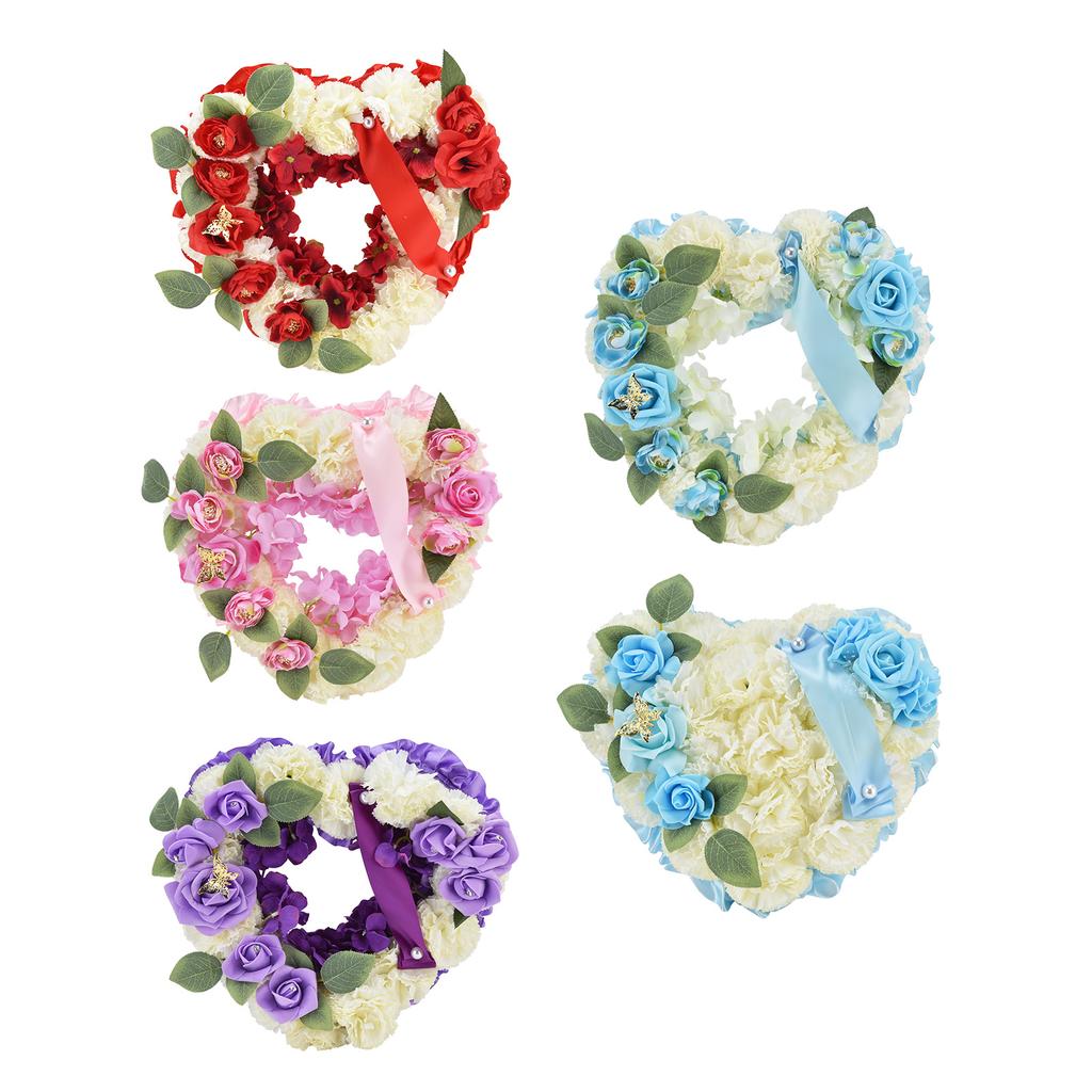 Искусственные венки в форме сердца Свадебные венки Искусственные цветы Украшения для свадебной церемонии Годовщина