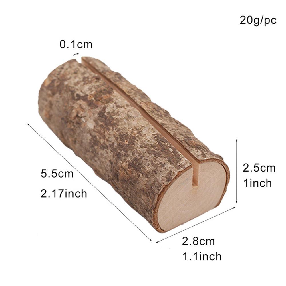 10Pcs Wedding Decoration Wooden Name Place Card Holders Table Menu Holder