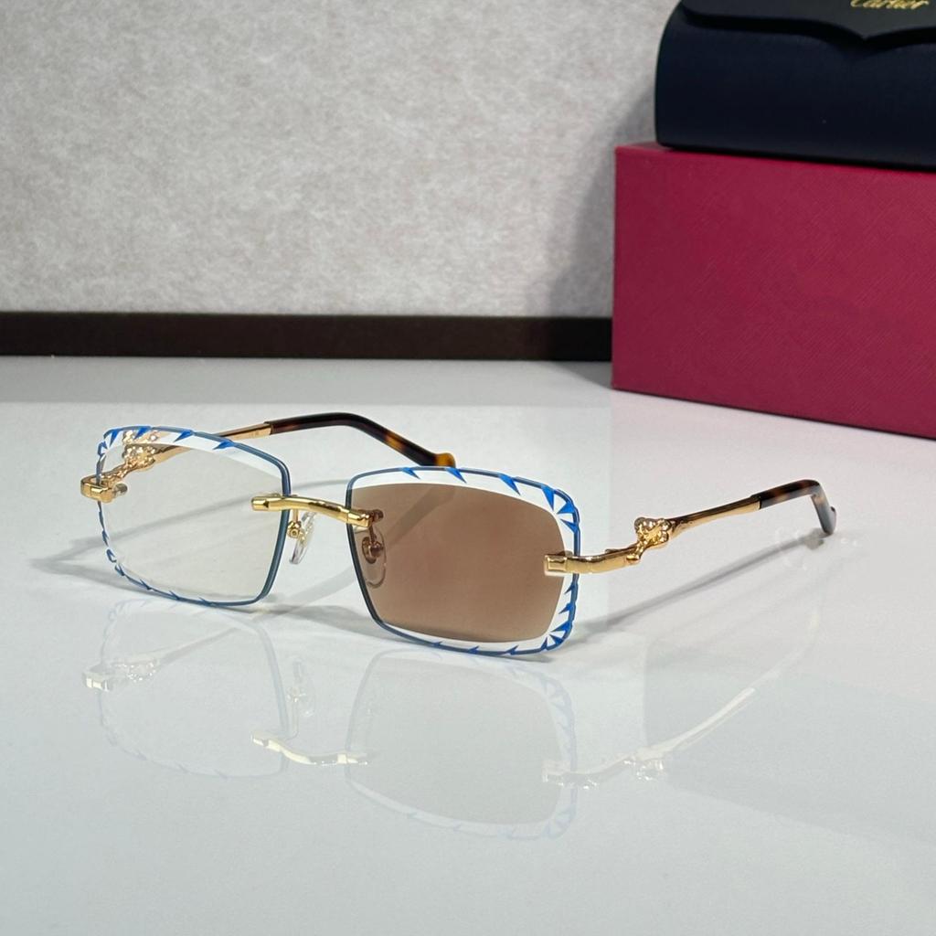 CT02507J Безрамные солнцезащитные очки с леопардовым принтом для унисекс - Модные, Универсальные, Фотохромные для вечеринок и отпусков