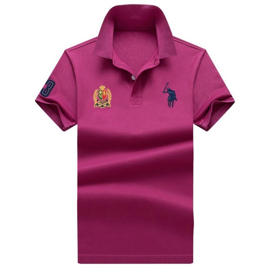 TrendHub New High Quality Men Polo Shirts High Street Short Sleeve Mens Shirts Turn-Down Collar Polo Shirt Men