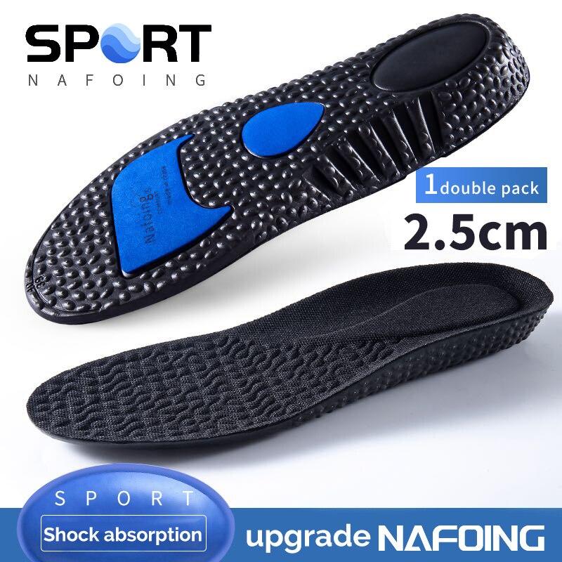 NAFOING стельки для увеличения высоты для ног, подушечки для обуви из пены с эффектом памяти, дышащая ортопедическая стелька для подъема пятки для ухода за спортом, бегом