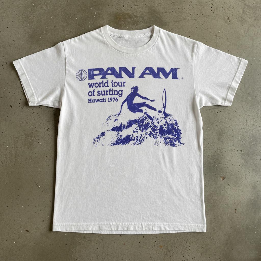 Винтажная футболка PanAm для серфинга