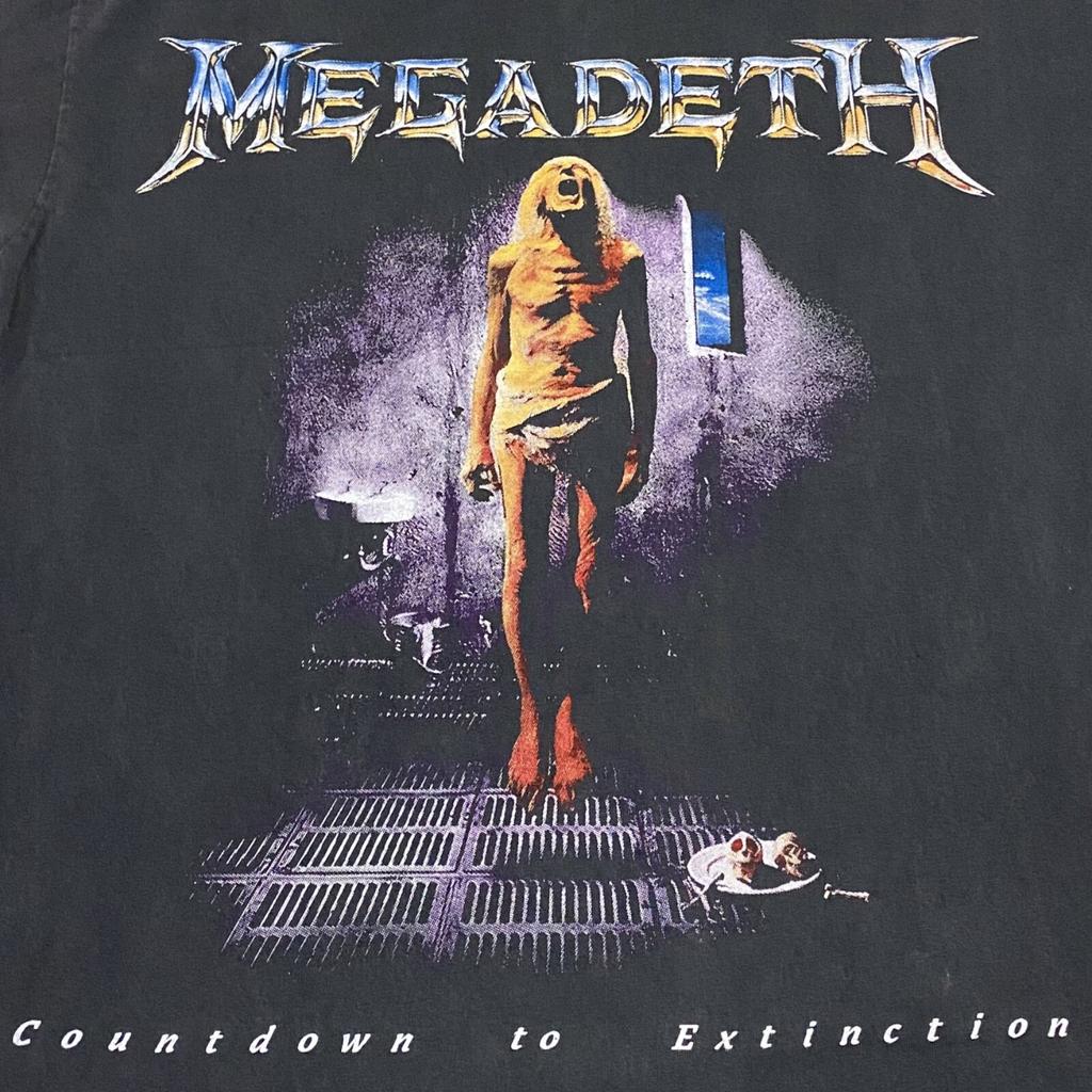 Винтаж 1992 MEGADETH Металл Countdown To Extinction L Brockum Футболка Мужская Женская Футболки Топ РЕПРИНТ