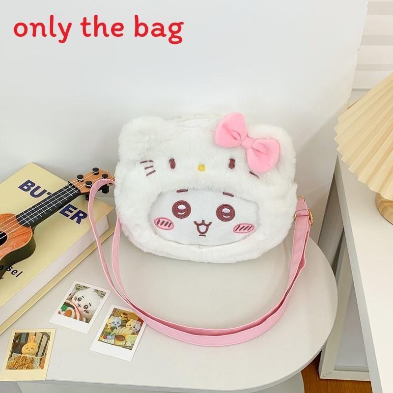 Plush Kids Crossbody Bag With Chiikawa Usagi Design For Daily Use