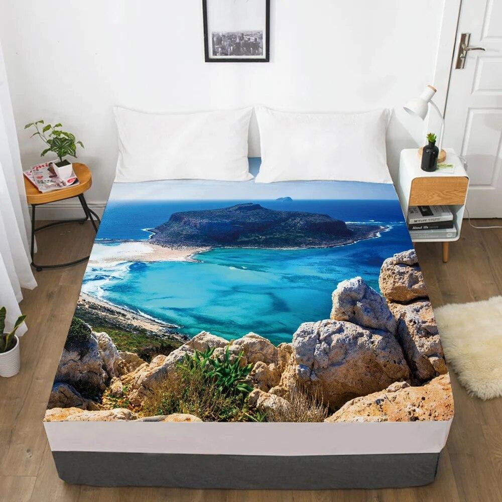 Эластичная простыня на резинке 160x200/180/200/150x200 Наматрасник Чехол на кровать 1 шт. Ясень