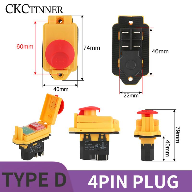 YH02A Electromagnetic Starter Push Button Switches Machine Tool Equipment IP55 Waterproof Safety Witch 28A Replace KLD28A KJD17A 3