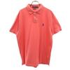 Short Sleeve Custom Slim Fit Polo Shirt L Pink Red Men's Used