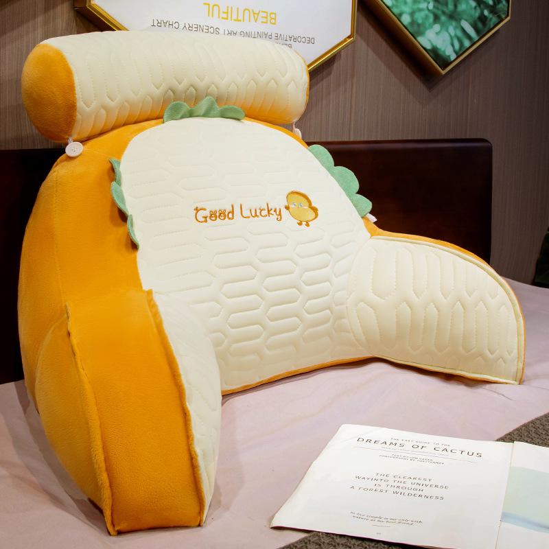 Подушка-подголовник Ice Bean Latex большая мягкая для кровати – для чтения в общежитии и для поясничной поддержки