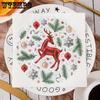 20pcs Christmas Day Decorative Printed Napkins Elk Square Paper Party