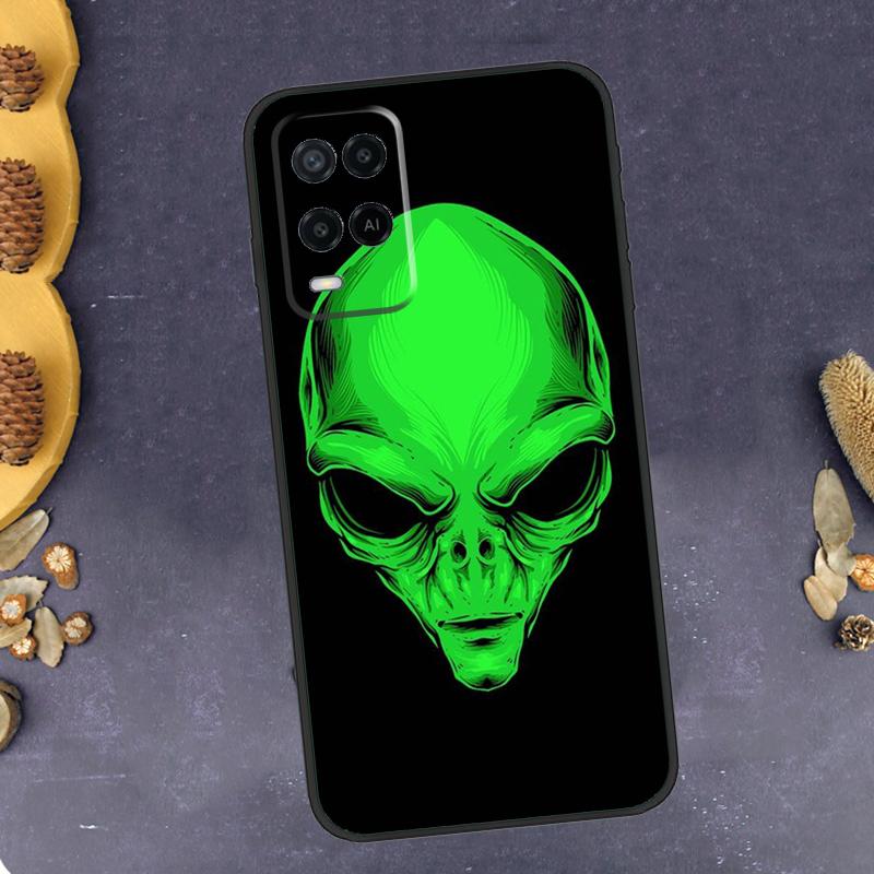 Alien Kawaii Art Phone Case For Oppo A96 A16 A76 A78 A58 A18 A38 A98 A17 A77 A80 A40 A60 A74 A94 A54 A15 A57S