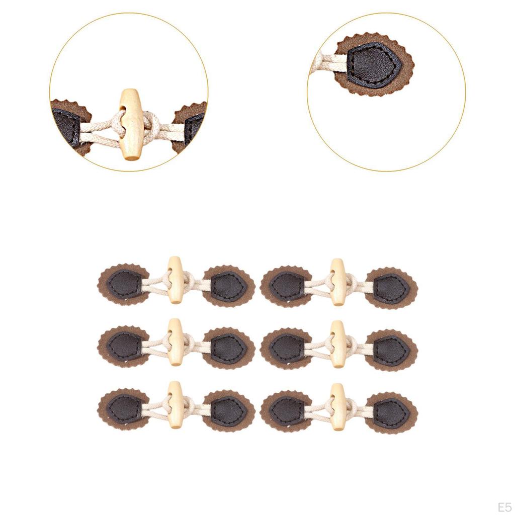 6 шт. Кнопки-переключатели роговые модные практичные сменные швейные принадлежности