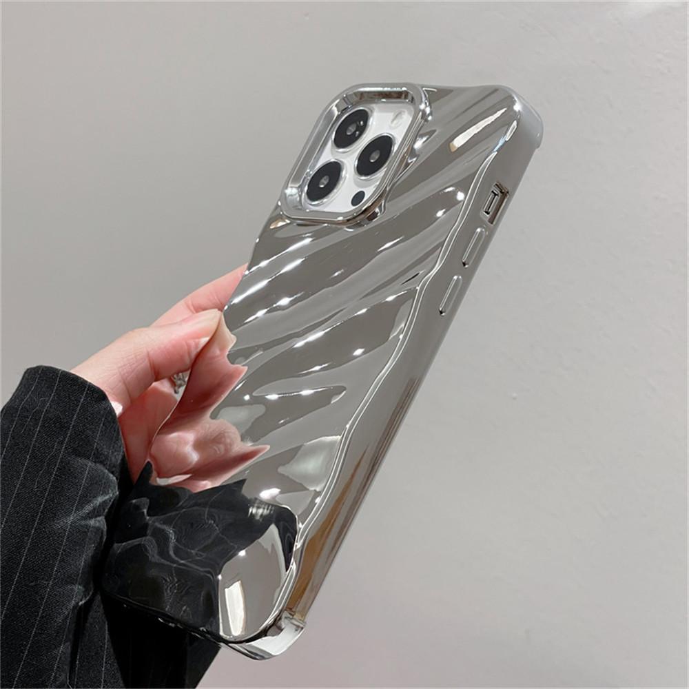 For iPhone 15 Pro Case Wave Texture TPU Shockproof Phone Cover