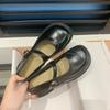 Fashion New Arrival Japanese Style Vintage Buckle Mary Janes Shoes Women'S Shallow Mouth Casual Student Leather Shoes Thick Bottom