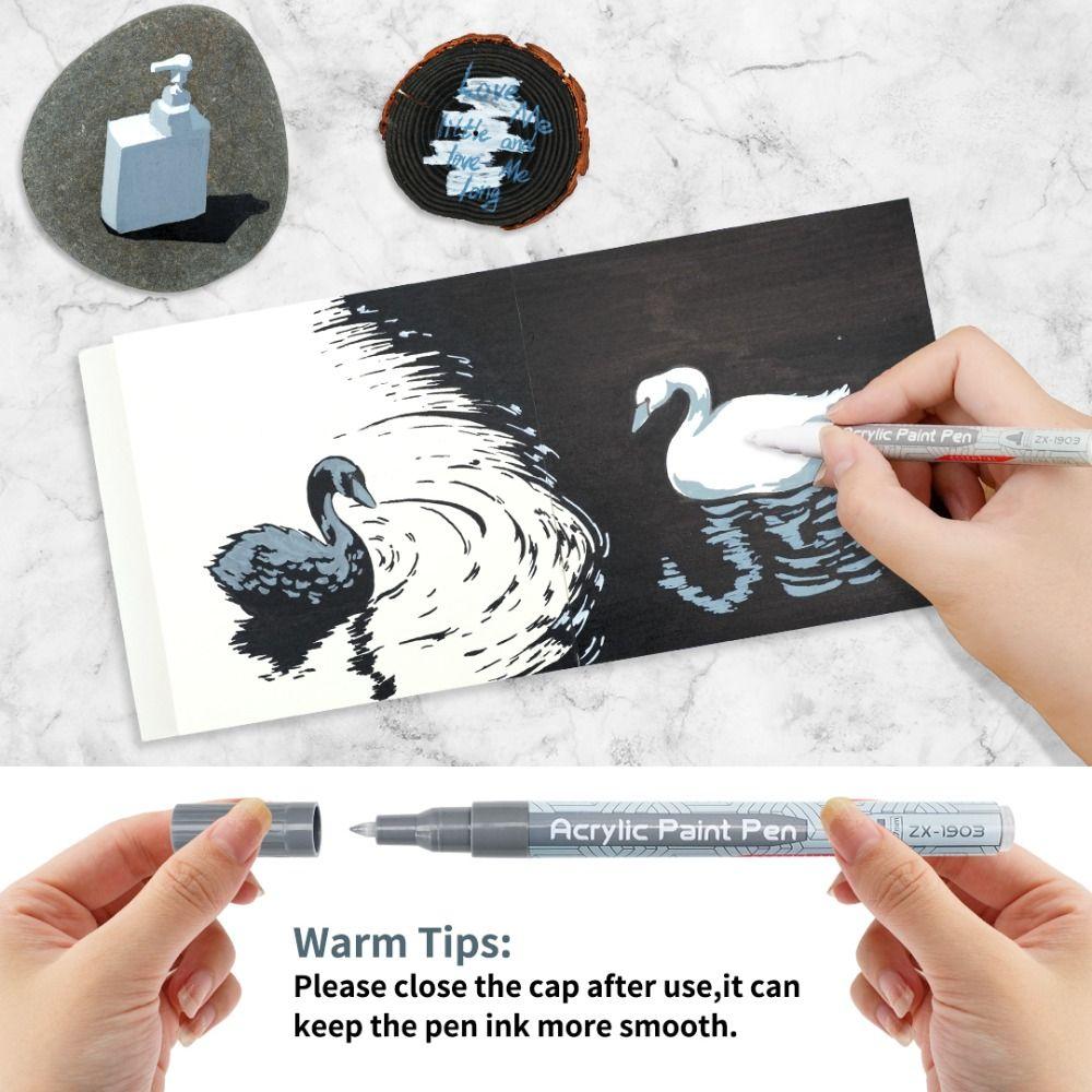 22 цвета акриловые маркеры для рисования, набор маркеров для раскрашивания, для дерева, холста, камня, стекла