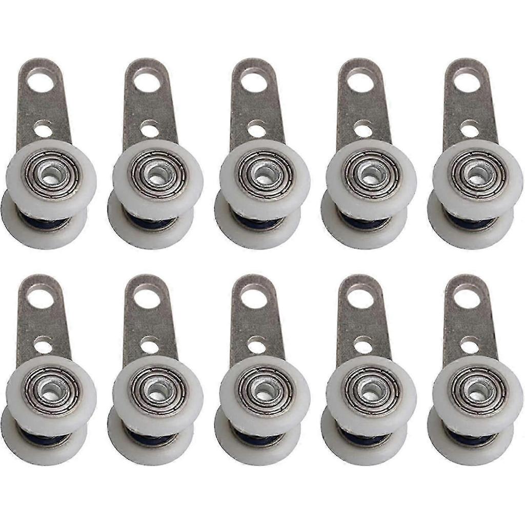 Set of 10 rollers for bay windows or sliding doors - metal and plastic - 4.0 x 1.9 cm-Good
