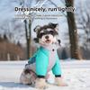 Warm Dog Coat 4 Legs Fullbody Covered Windproof Winter Dog Vest with Harness Reflective Turtleneck Dogs Snowsuit Puffer Jacket