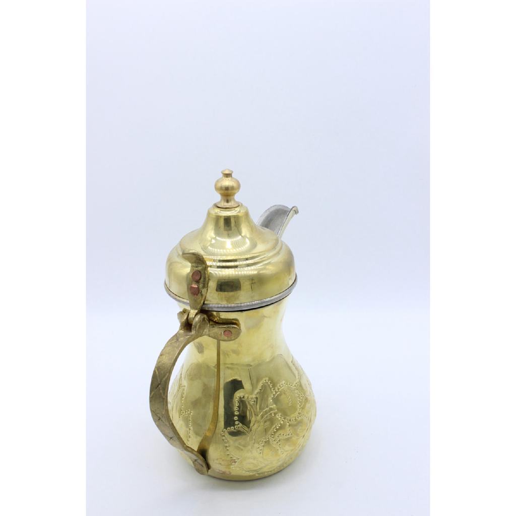 Вышитый рукой цвет золота кофейника Далла Мрра картины лист 22 см