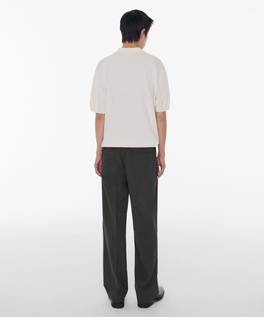 MUSINSA STANDARD Cool Touch To Tuck Wide Hidden Banding Slacks [Gunmetal]
