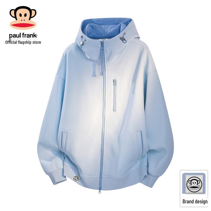 paul frank Мужской кардиган с капюшоном, свободного кроя, в стиле колор-блок