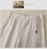 New Women's High-Waisted Retro Wide-Leg Pants - Spring/Summer Casual Cotton & Linen Draped Trousers