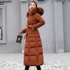 Down Padded Jacket Women's Long Parkas Winter Clothing Korean Slim Over-the-knee Thickened Down Jacket Cotton Jacket