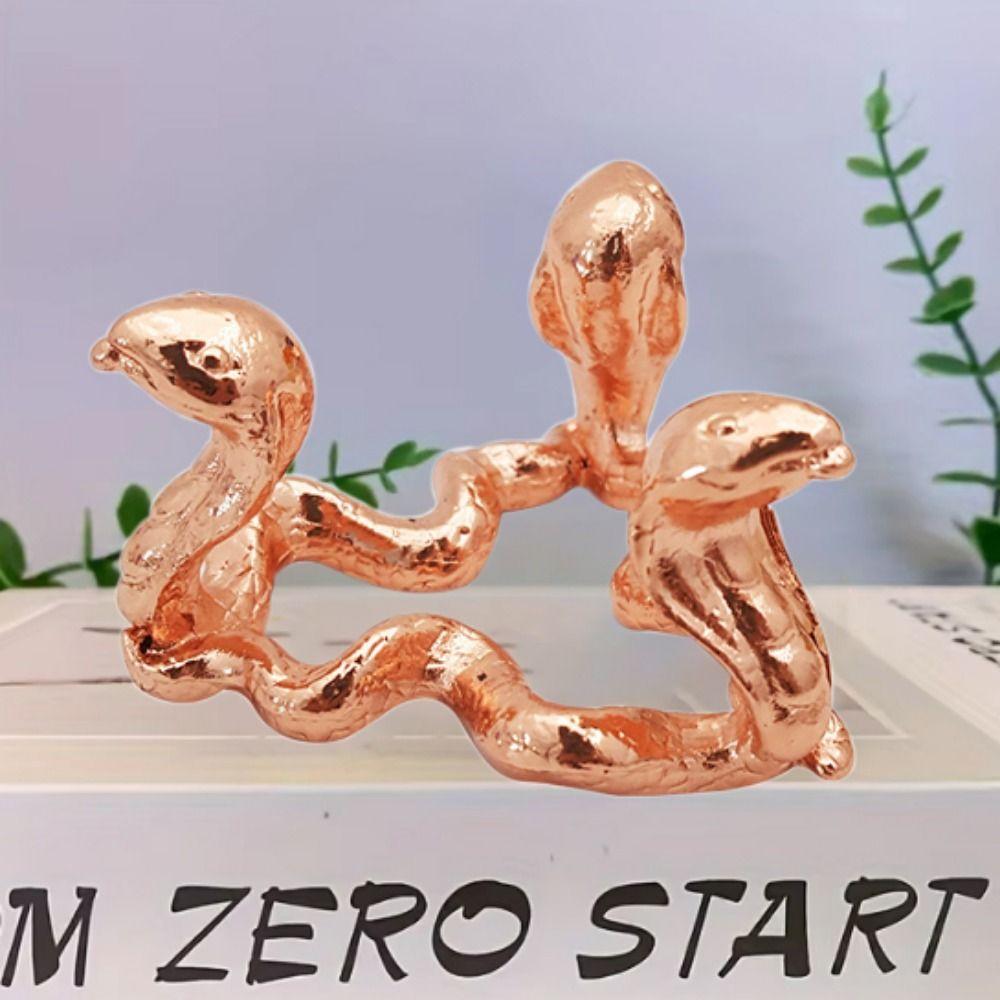 Triangle Crystal Ball Metal Base Dragon Snake Sphere Display Holder Snake Year Ornament  Home Decor