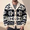 Men's Button-down Lapel Cardigan Jacket Slim Fit Outerwear Knitted Sweater