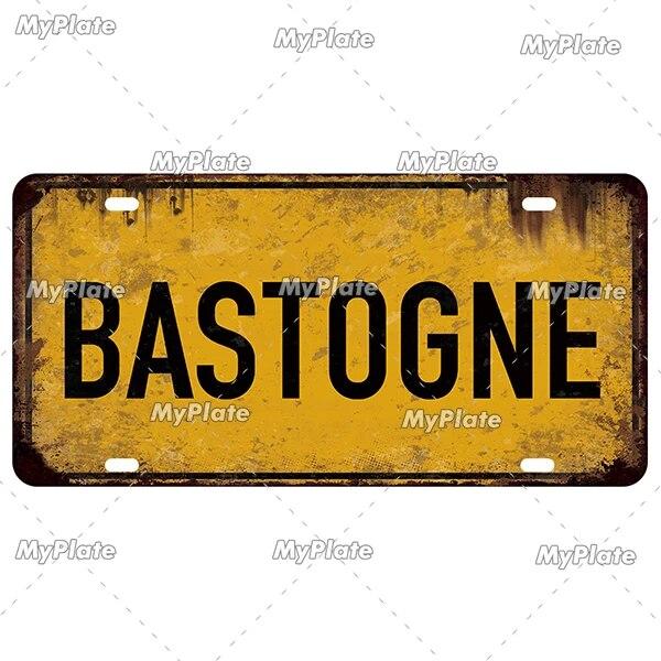 [MyPlate] Vintage Berlin Caen City Road 15x30cm Plate Tin Sign Metal Sign Plaque Home Decoration Shop Bar Pub Poster Metal Wall