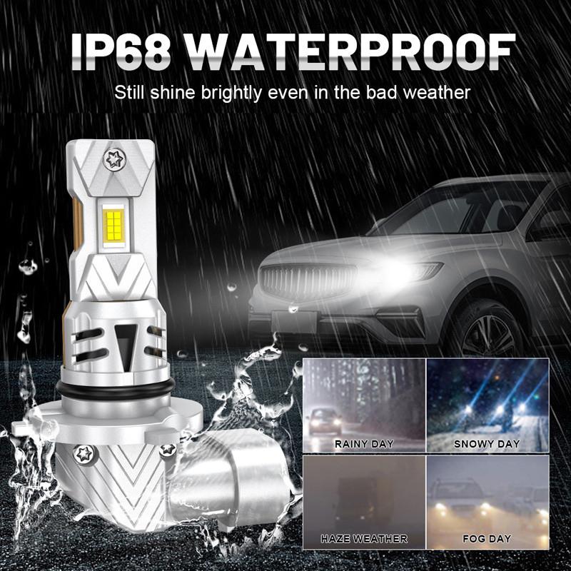 Universal 4PCS 6500K White LED Lamps 9005/HB3 + 9006/HB4 Car Light 16 LED Chips Each Bulb CSP LED Chips