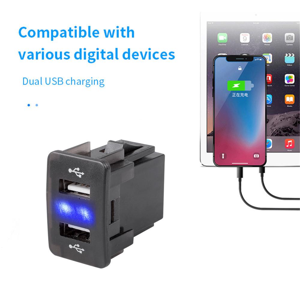 4.2A двойной USB разъем автомобильное зарядное устройство телефон адаптер питания со светодиодной подсветкой 12 В 24 В для Honda CIVIC CROSSTOUR CRV ODYSSEY