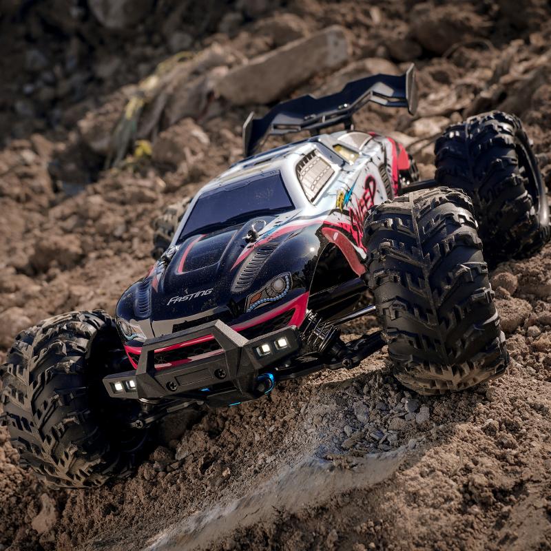1:16 75 км/ч или 50 км/ч 4WD RC машинка с дистанционным управлением LED машинки высокоскоростной дрифт монстр-трак для детей против игрушек Wltoys 144001