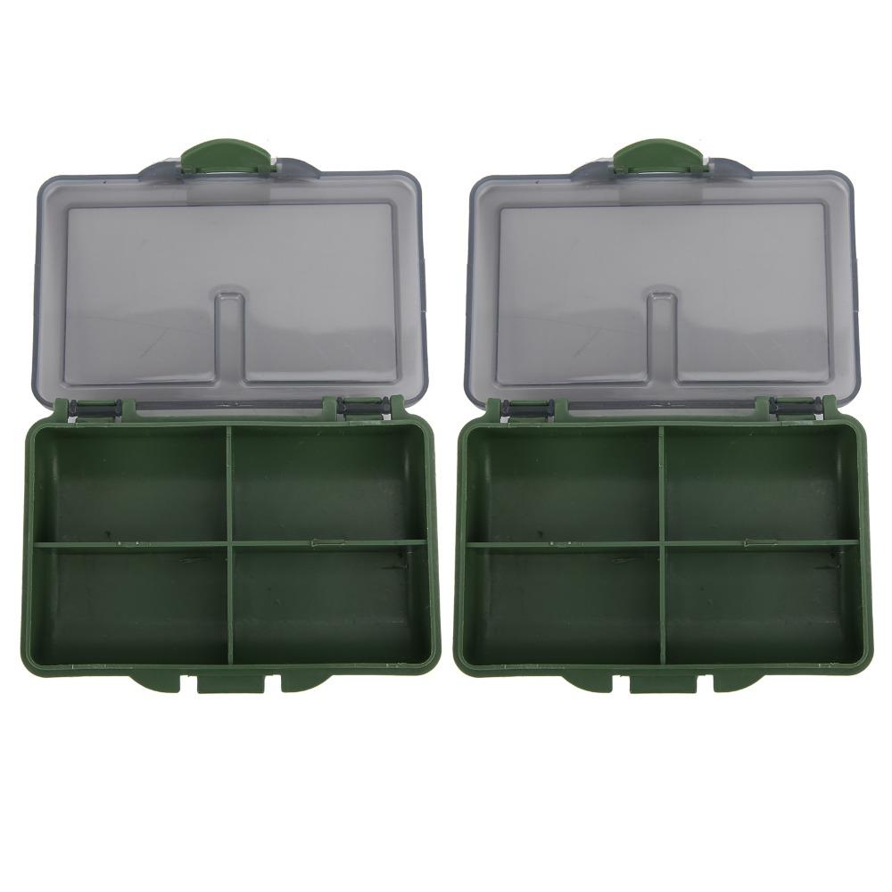 2PCS Mini Fishing Tackle Box PP Fishing Lure Box Durable Tackle Storage Box Carp Fishing