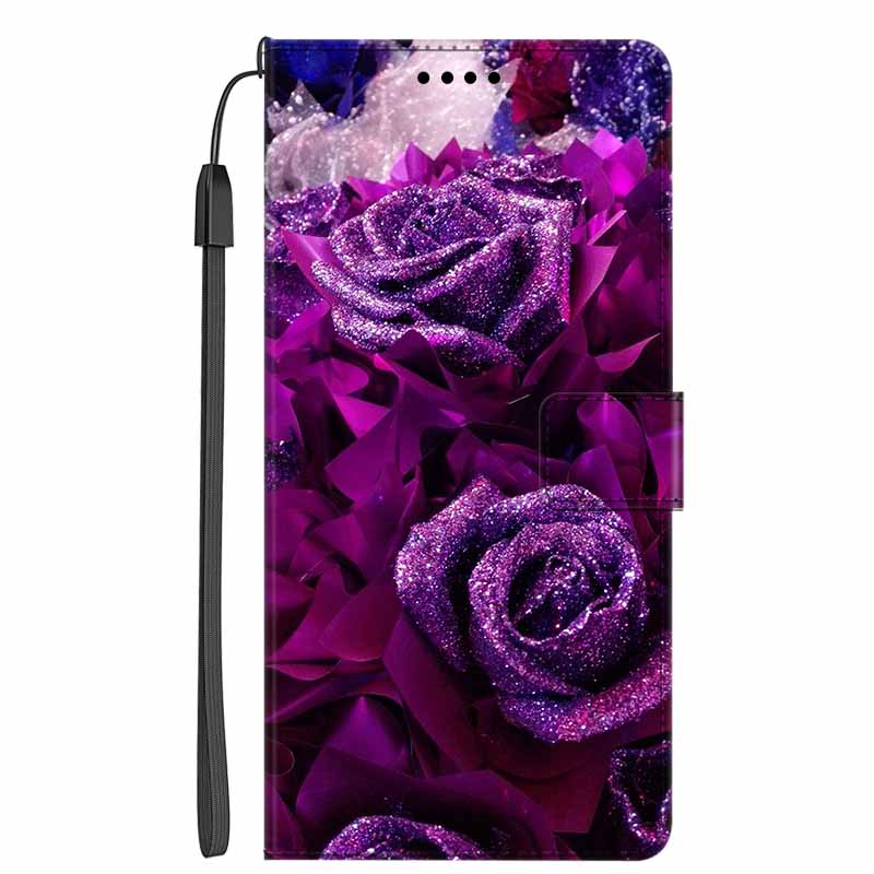 Защитный Роскошный Кожаный Чехол-Книжка на Магните Для Xiaomi Mi 11 Ultra с Рисунком Цветка Ударопрочный Чехол-Обложка Capa
