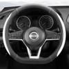 Автомобильный чехол на руль для Nissan X-Trail Qashqai March Serena Micra Kicks 2017-2022 Altima Teana-2022 Авто