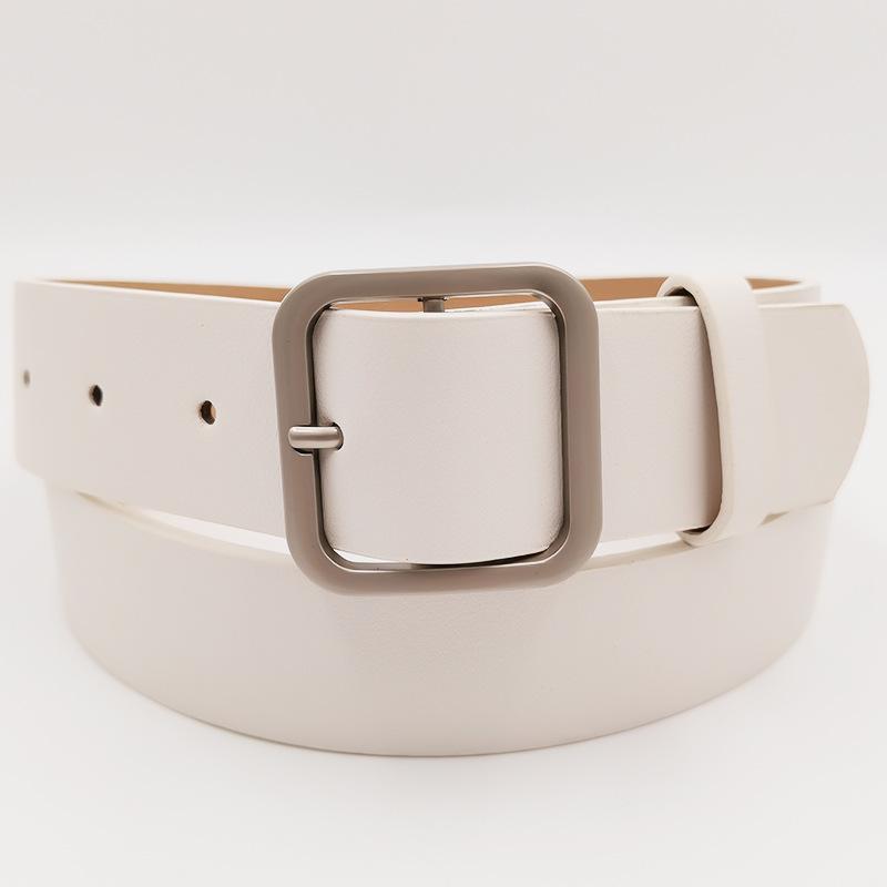 Маленький Простой Женский Ремень в Корейском Стиле Ретро Квадратная Пряжка-Пин Джинсовый Ремень