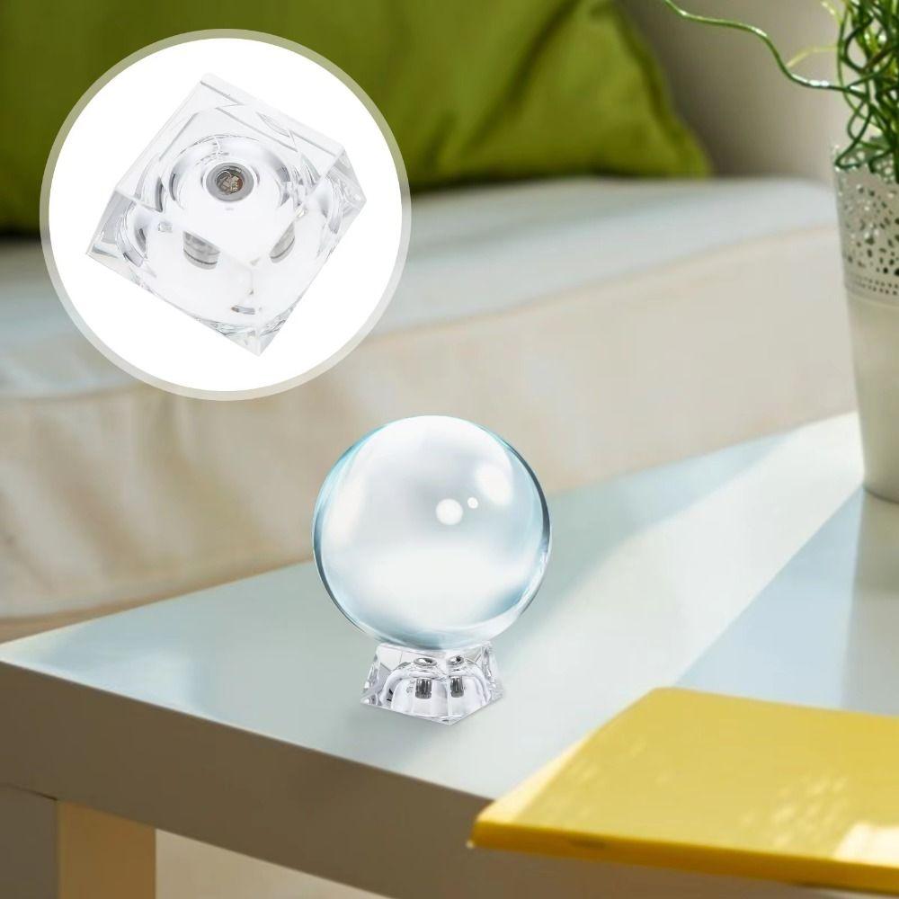 Transparent Crystal Ball Stand Home Decoration Crystal Display Lamp Base Desktop