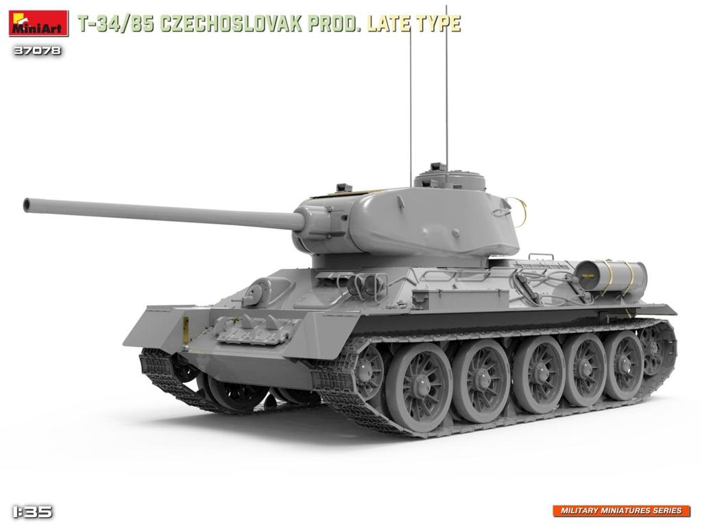 MiniArt Scale Czechoslovakian Late Model Plastic Model Kit MA37078 1/35 T-34-85 (Tank)