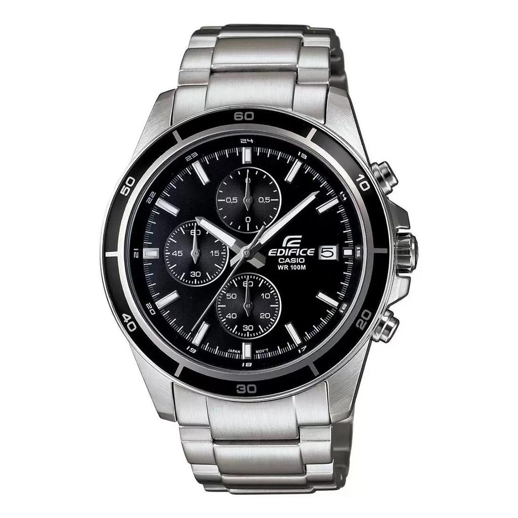 Серебристые часы с хронографом мужские, Silver Chronograph Men's Watch, Casio