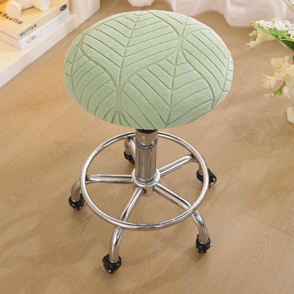 Stretchable Bar Round Stool Cover Breathable Seat Protector Easy Care Swivel Chair Cover Home Use