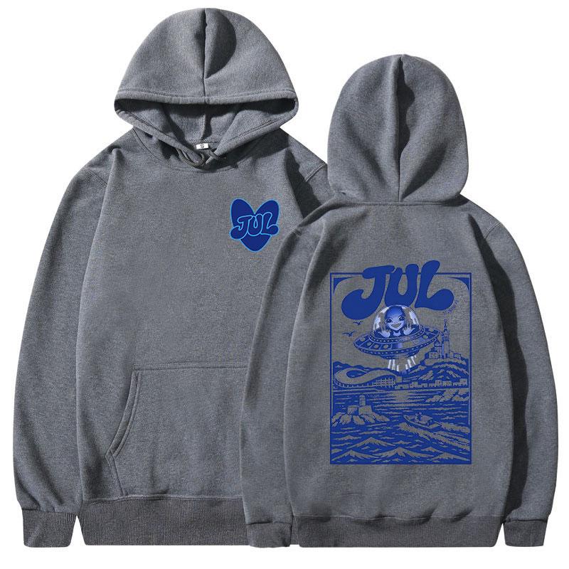 French Rapper JUL Hoodies Men Women Clothing Fashion Hip Hop Long Sleeves Hooded Sweatshirts Jackets Coats Harajuku Streetwear