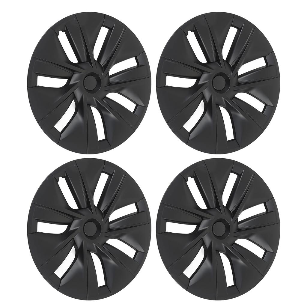 4 шт. 19-дюймовых колпака ступицы колеса, матово-черные, устойчивые к царапинам, стильные, крутые, замена для Tesla Model Y 2020–2023 гг.