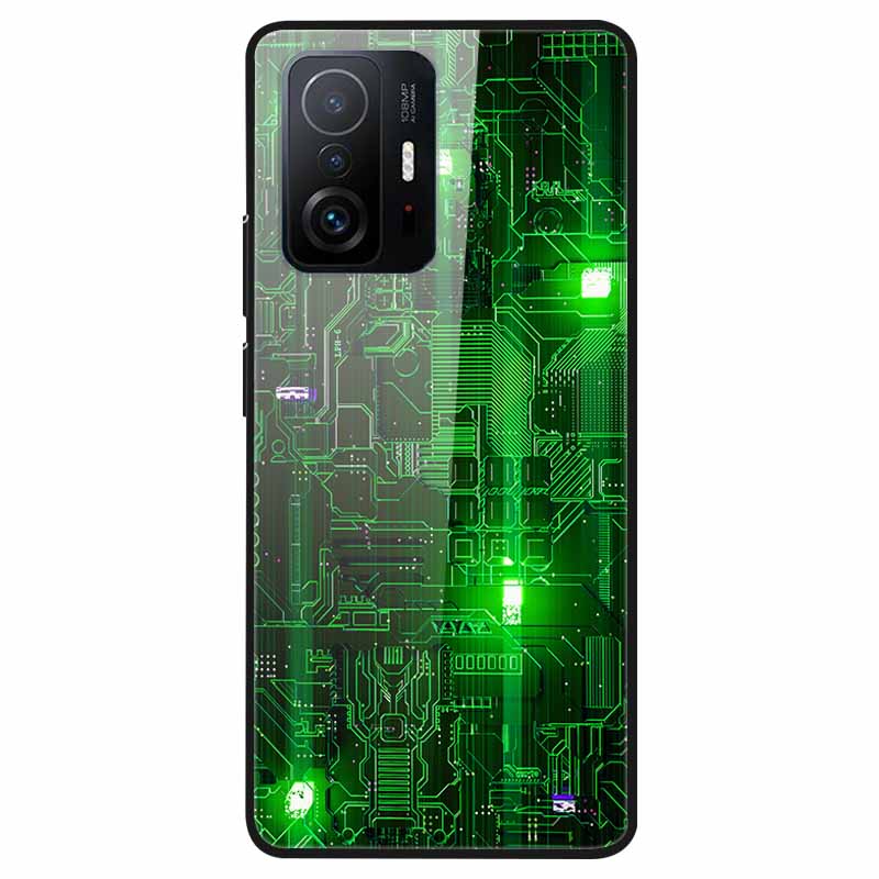 Для Xiaomi 11T Закаленное Стекло Чехол Мягкий Бампер Жесткий Funda Для Xiaomi mi 11T Pro Чехол для Телефона 11 T 11T Pro 11TPro Задняя Крышка Корпуса