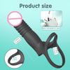 Double Penetration Vibrator Vagina Anal Cock Ring Ejaculation Delay Vibrating Stimulator Penis Ring Sex Toy for Couple
