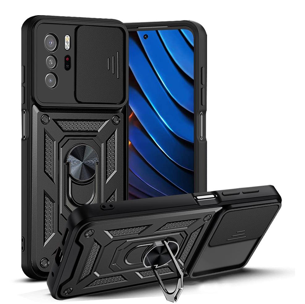Slide Camera Protector Shockproof Armor Ring Case For Xiaomi Redmi Note 11 Pro Plus POCO M4 10 10S 10T 11T X3 X4 M3 GT NFC