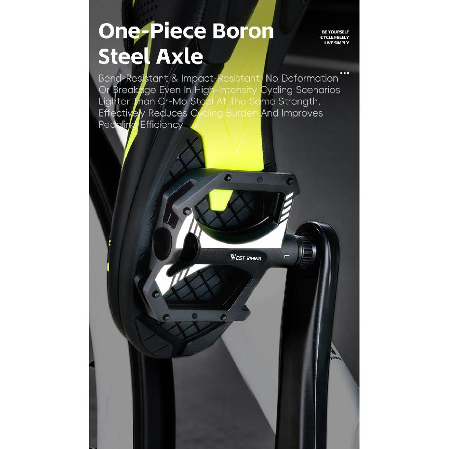 WEST BIKING Ultralight Bicycle Pedals Dual DU Sealed Bearings Nylon Anti-Slip 9/16" Universal Thread MTB BMX Road Bike Parts