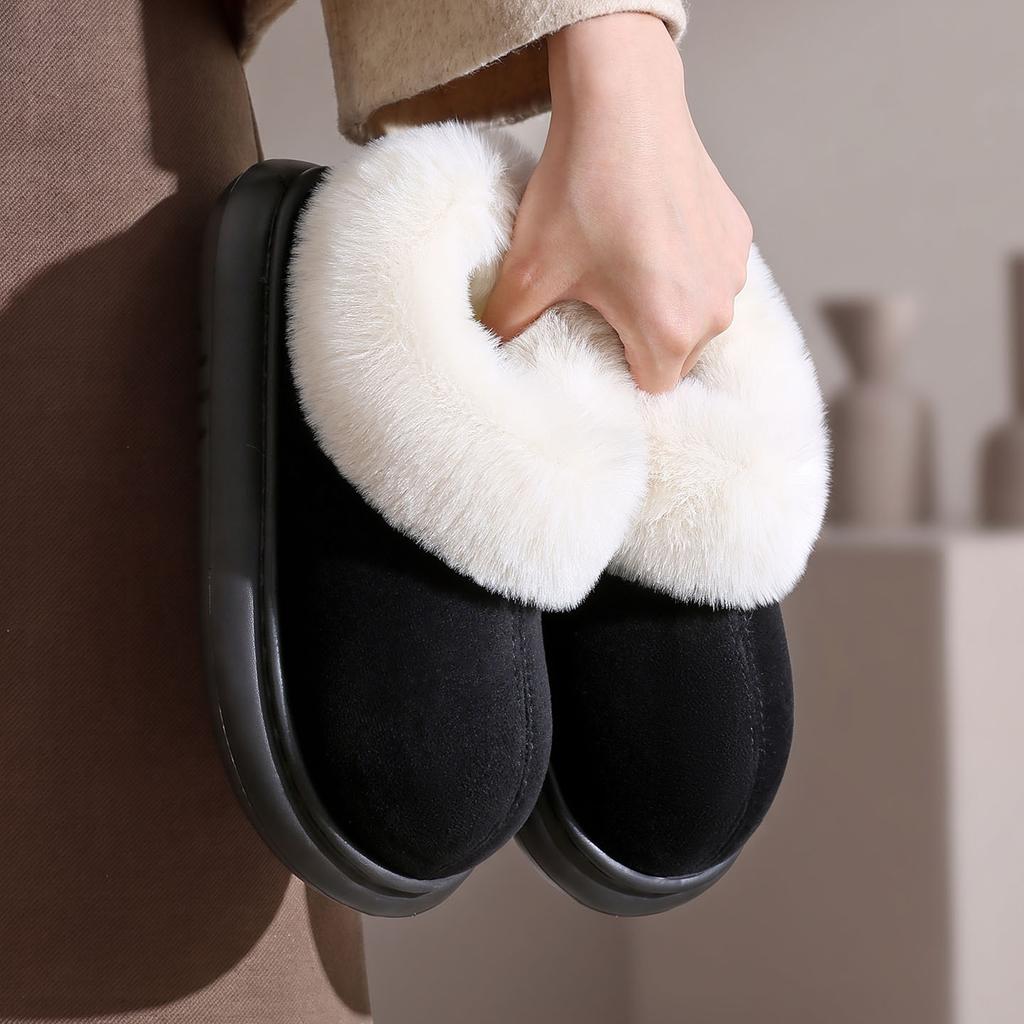 Cotton slippers winter non-slip plush household warm ladies indoor home winter household slippers women's