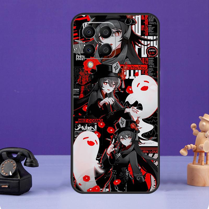 Чехол Genshin Impact Hutao для Samsung Galaxy M55 M21 M31 M51 M12 M32 M52 M20 M13 M23 M33 M53 M14 M34 M54 M30s